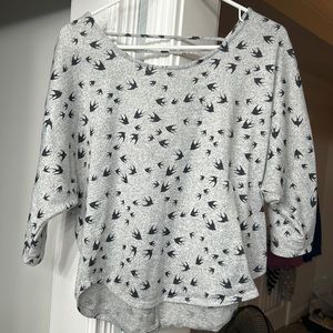 Cute Quarter Sleeve Short w/ Sparrows